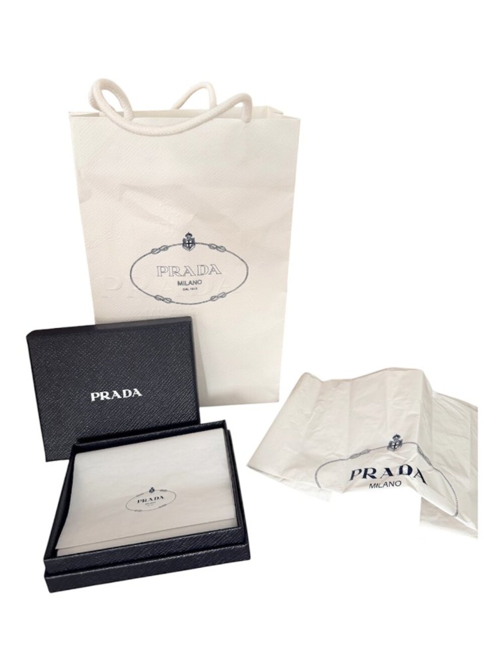 Prada Wallet Box & Shopping Bag